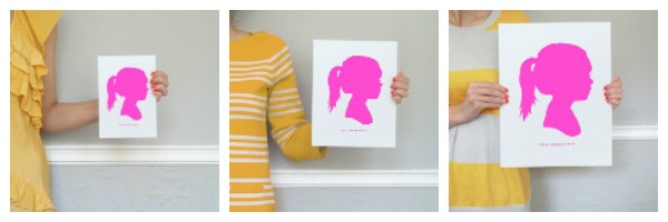 silhouette, minted wall art, silhouette art, wall minted art, personalized gift, holiday gift ideas, personalized holiday gift