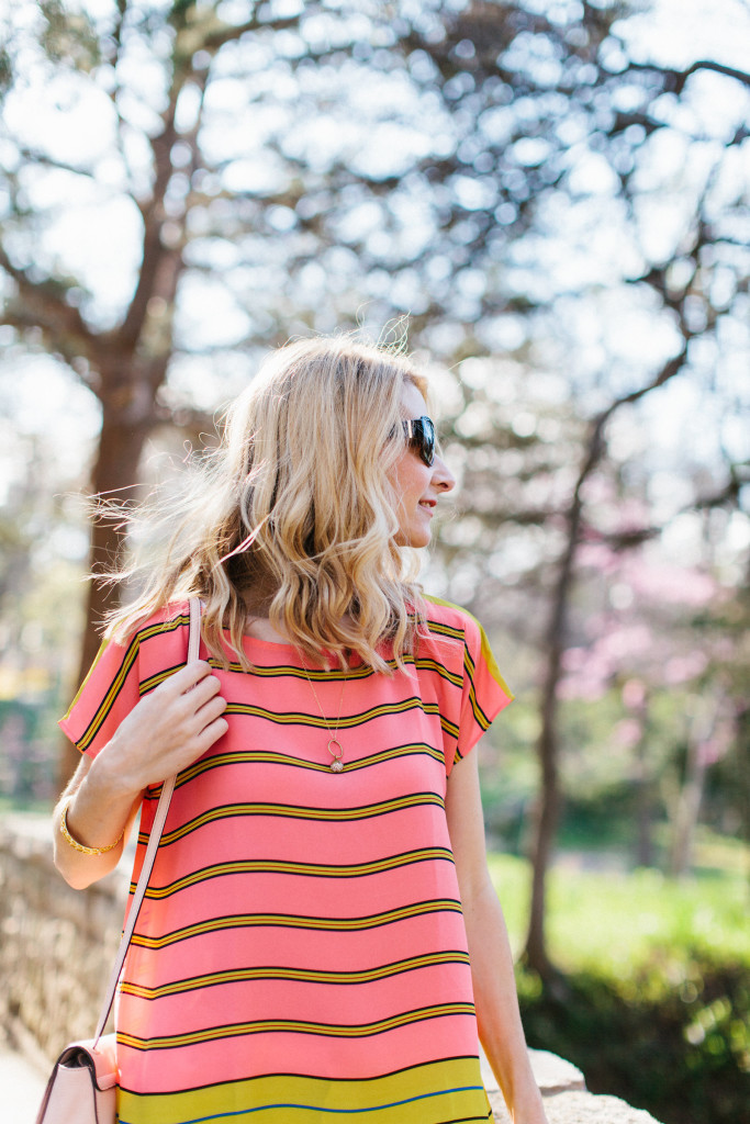 bauble bar, beaded earrings, loft, dallas blogger, spring, ootd