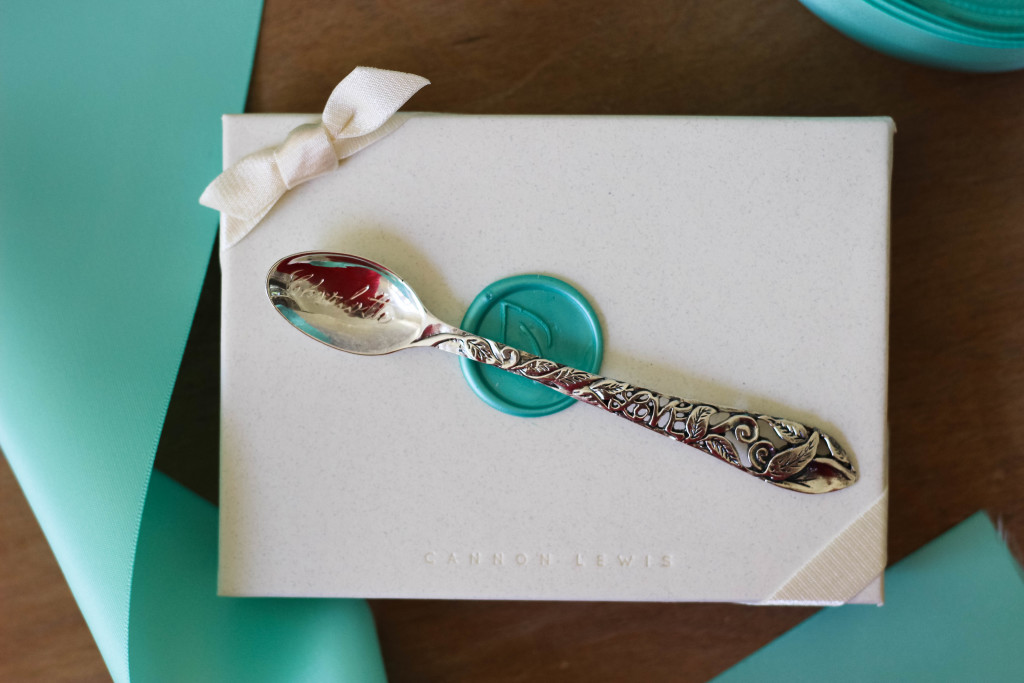 cannon lewis jewelry, silver baby spoon, heirloom baby gift