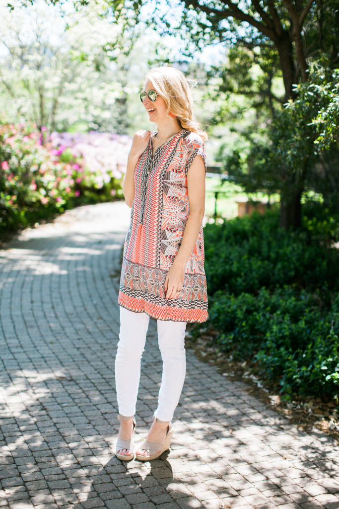 nic and zoe, nic +zoe, tunic, spring, nordstrom, dallas blogger, wedges, mom uniform, dosaygive