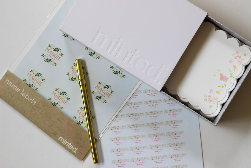 minted labels and stationery