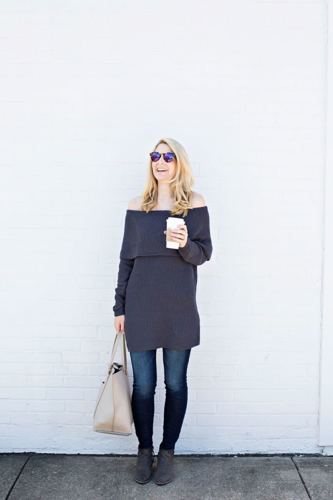 off the shoulder sweater