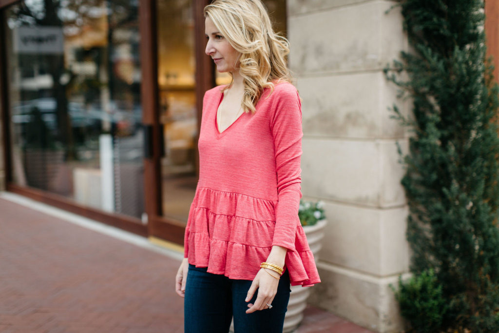 anthro ruffled top