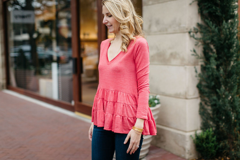 anthro ruffled top