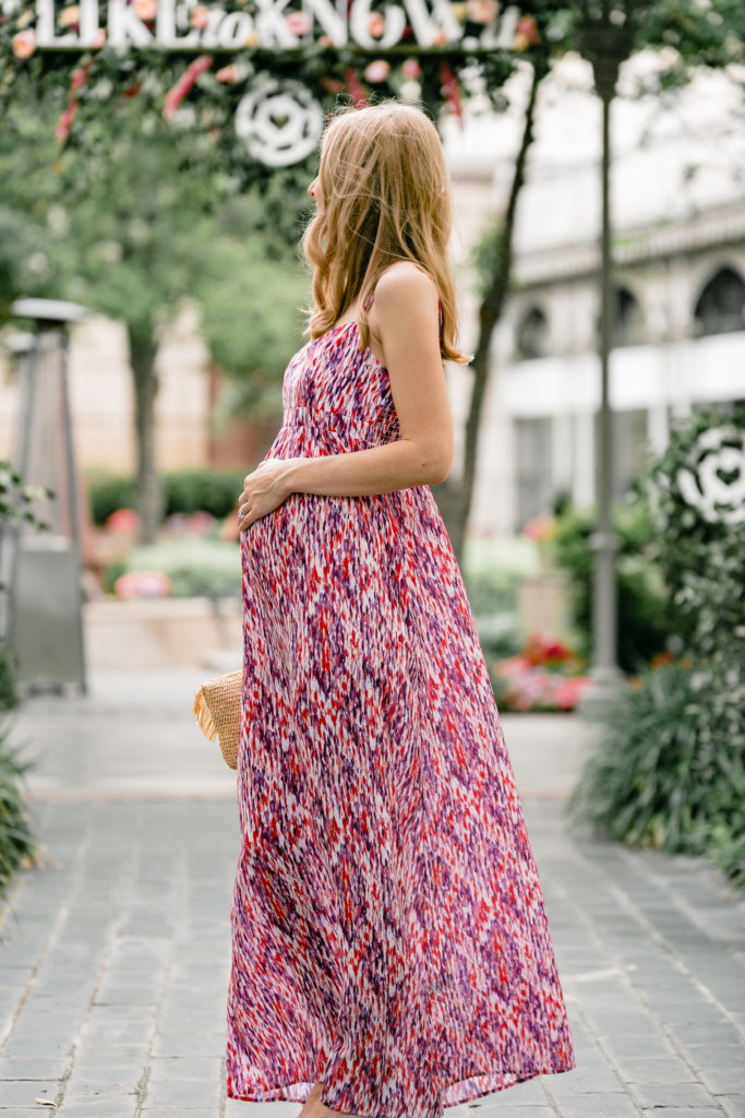 pink maxi dress