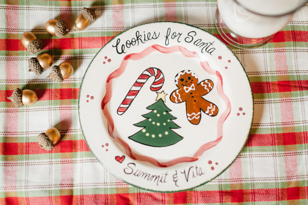 cookies for santa plate