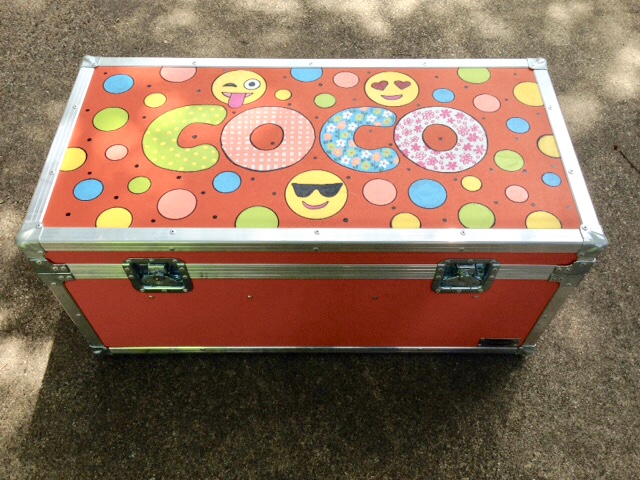 hand painted camp trunk