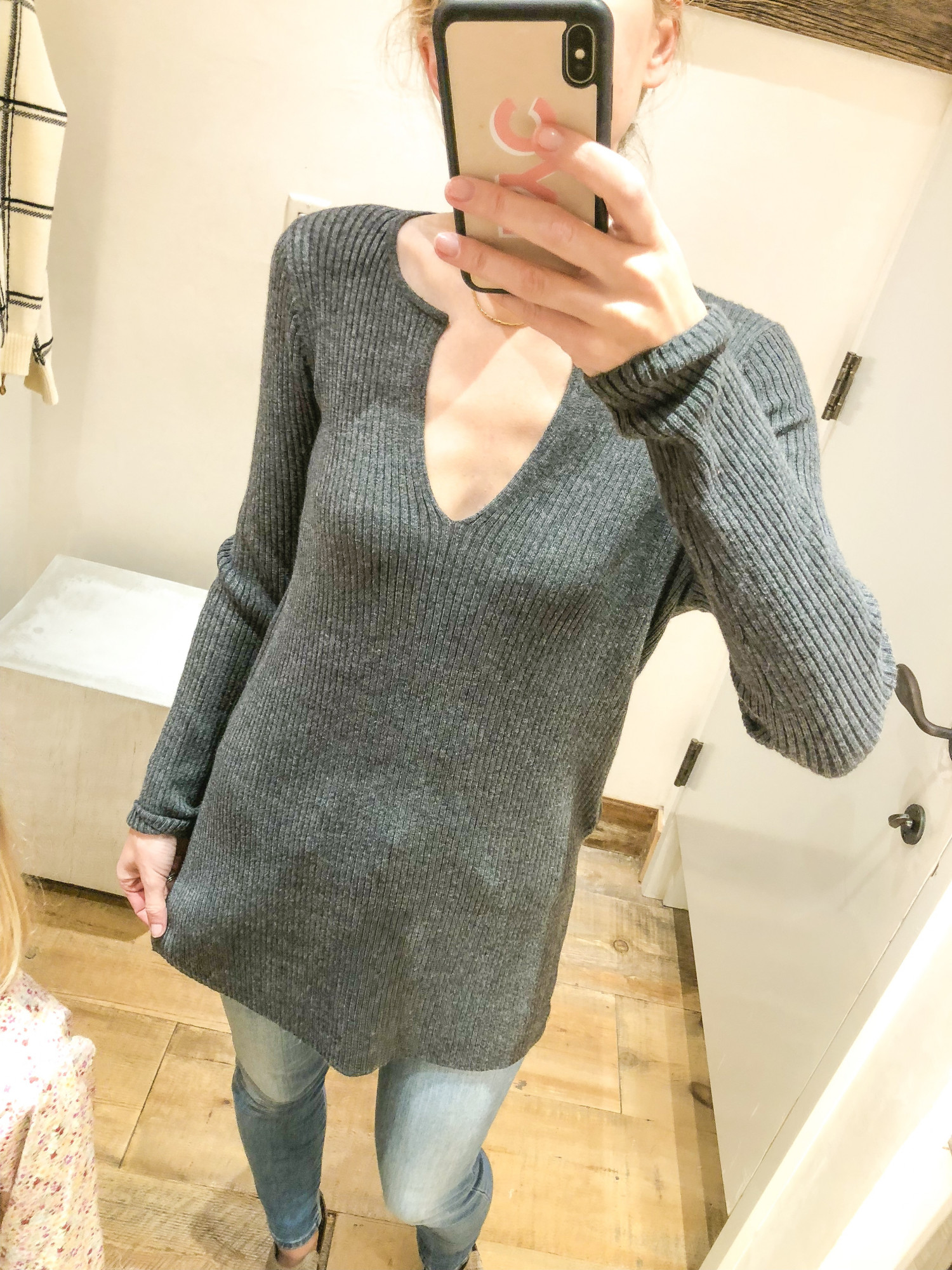 Gray sweater