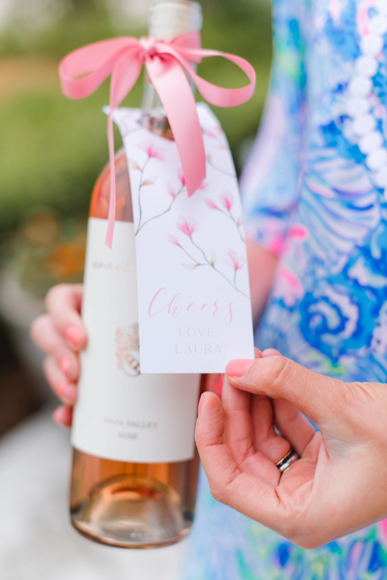 custom wine gift tag