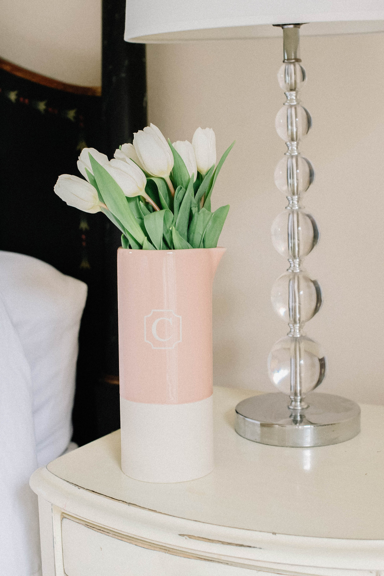 ceraminc monogrammed vase