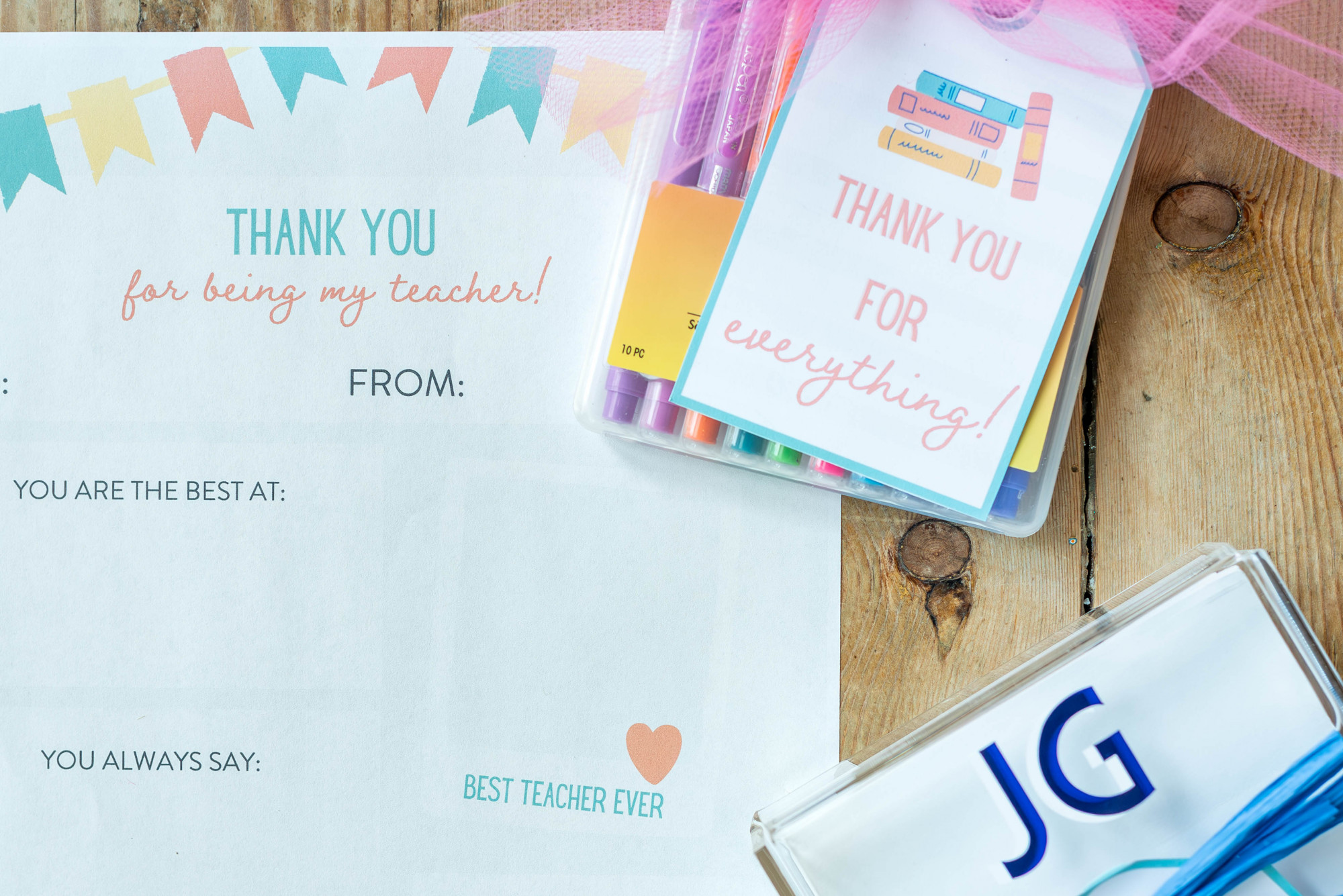 Free Printable Teacher Appreciation Fill In Thank You Note