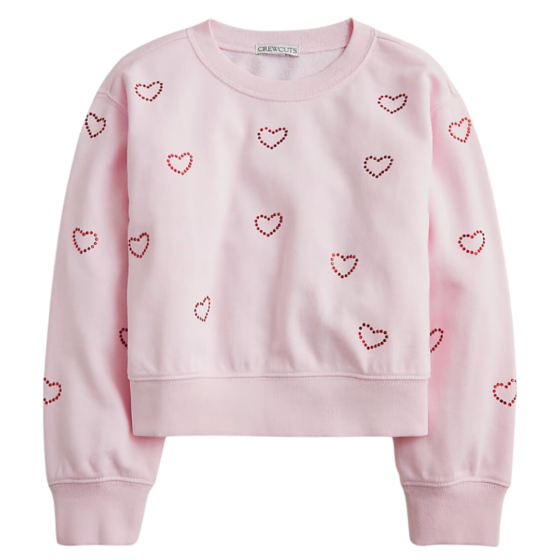 Older girls will love this heart sweatshirt!